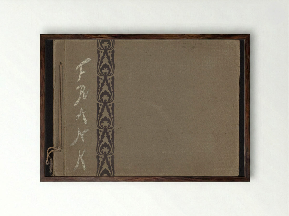 Untitled (Photo Album Cover of Frank Willem van den Berg) - Solis Prints - Framed Print Dark Wood