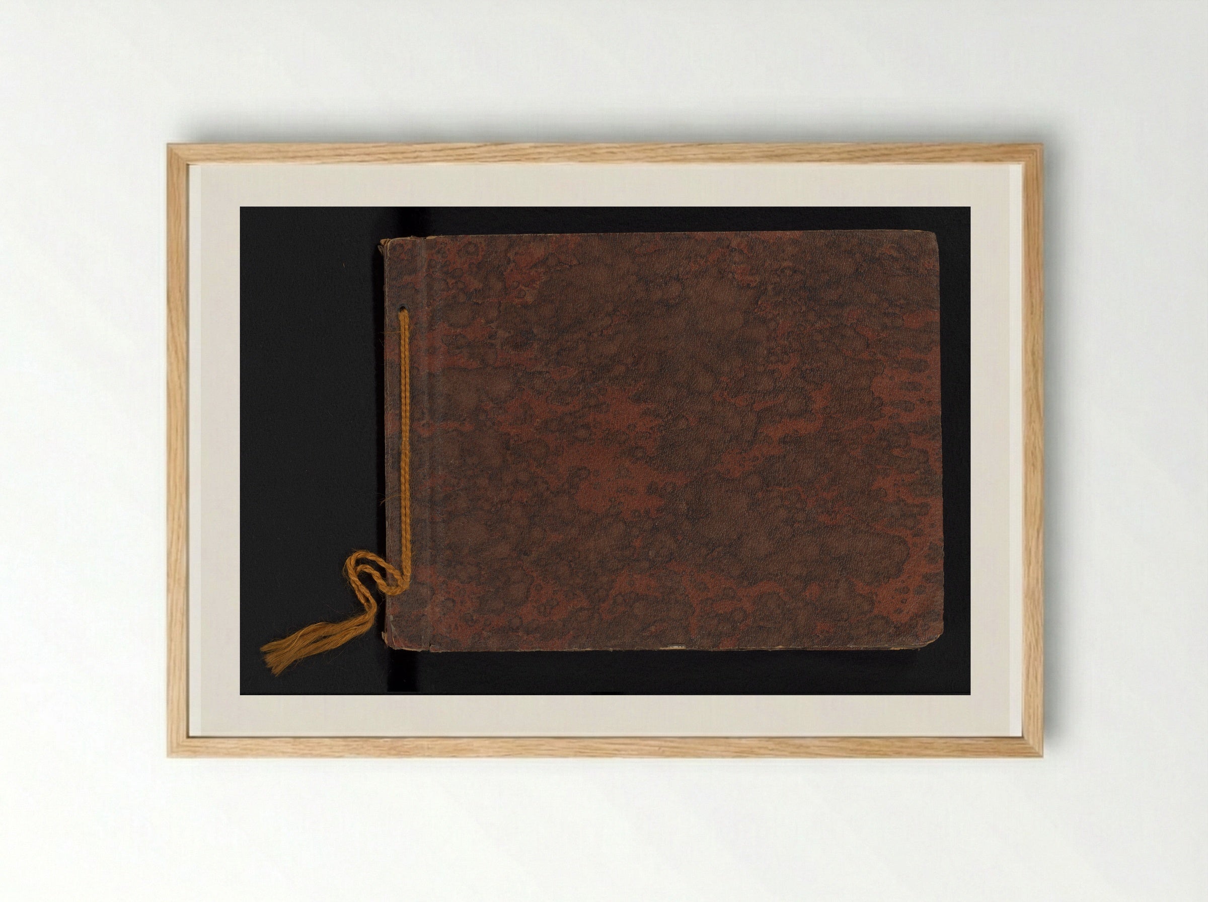 Untitled (Photo Album Cover with Marbled Texture) - Solis Prints - Framed Print Wood