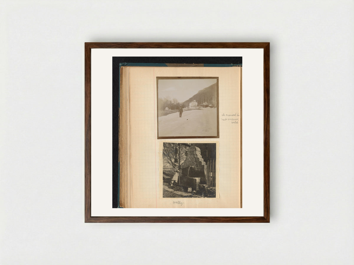 Untitled (Photographic Studies of Théodore van Lelyveld and Dina Amelia van Emden) - Théodore van Lelyveld - Framed Print Dark Wood