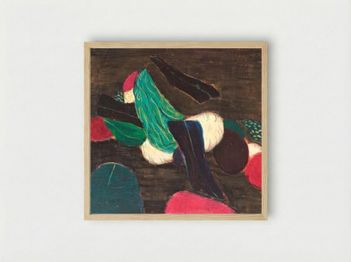 Untitled (Reclining Figure) - Ion Alin Gheorghiu - Framed Print Wood