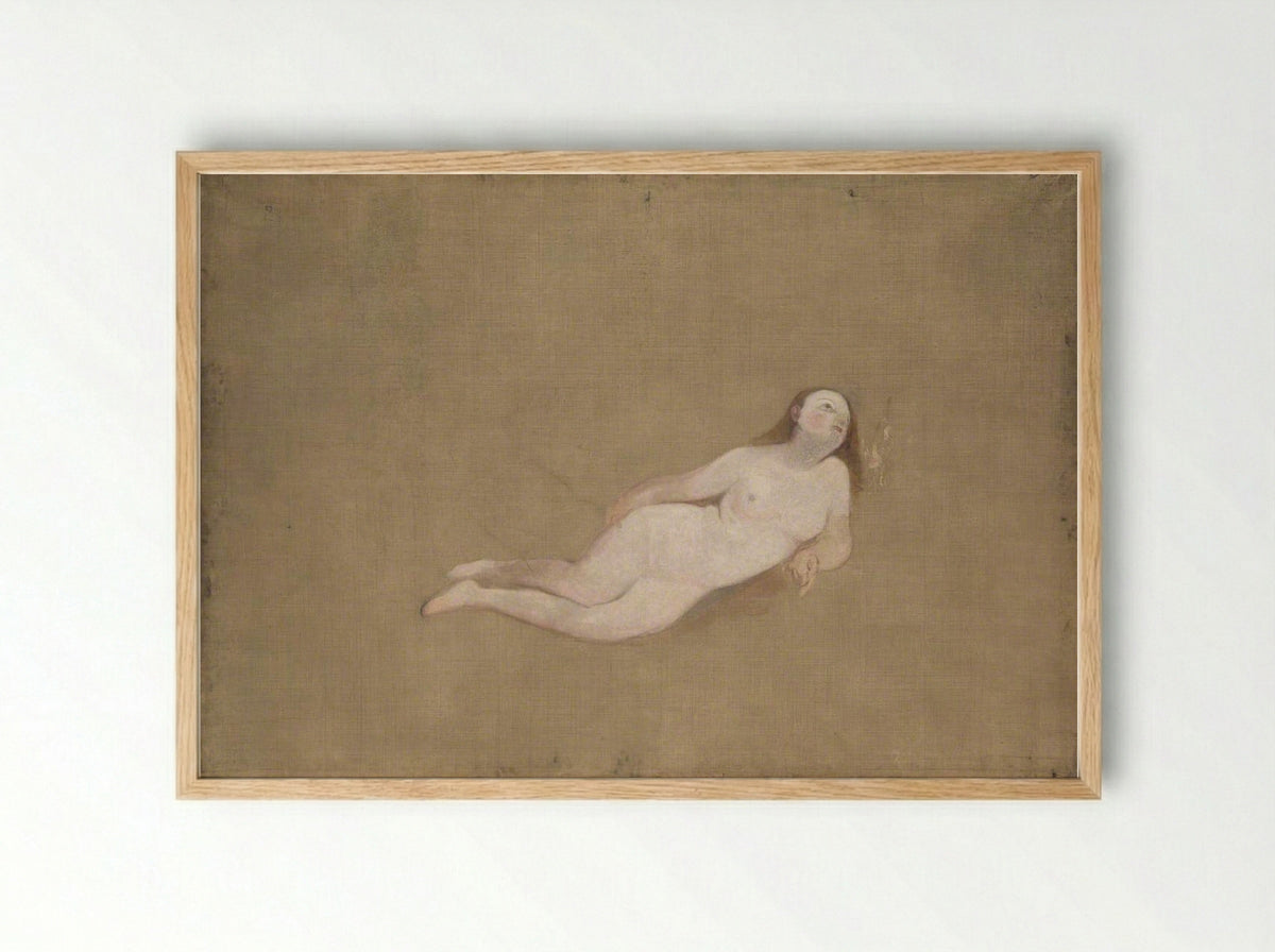 Untitled (Recumbent Nude) - William Turner - Framed Print Wood