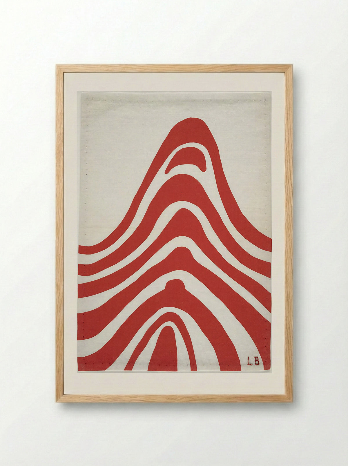 Untitled (Red Arcs on White) - Louise Bourgeois - Framed Print Wood