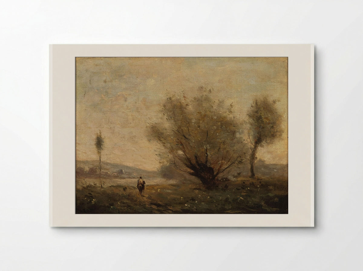 Untitled (Rider on a Path) - Jean-Baptiste-Camille Corot - Poster