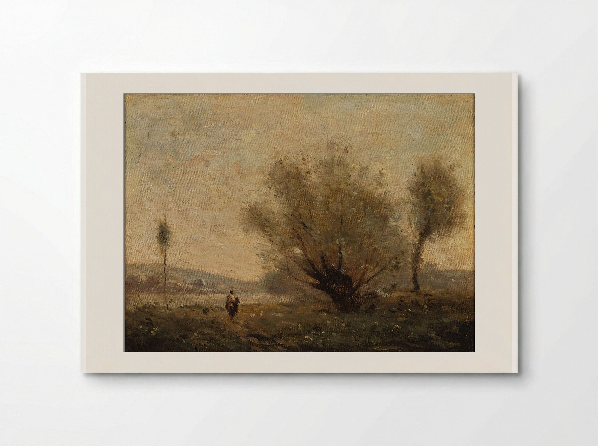 Untitled (Rider on a Path) - Jean-Baptiste-Camille Corot - Poster