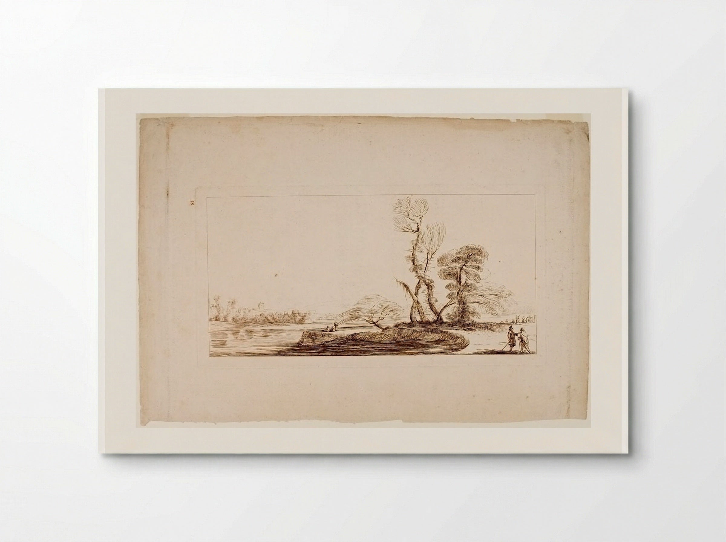 Untitled (Riverbank with Figures) - Francesco Bartolozzi - Poster