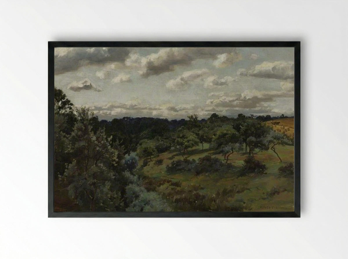 Untitled (Rolling Countryside) - Alfred Parsons - Framed Print Black