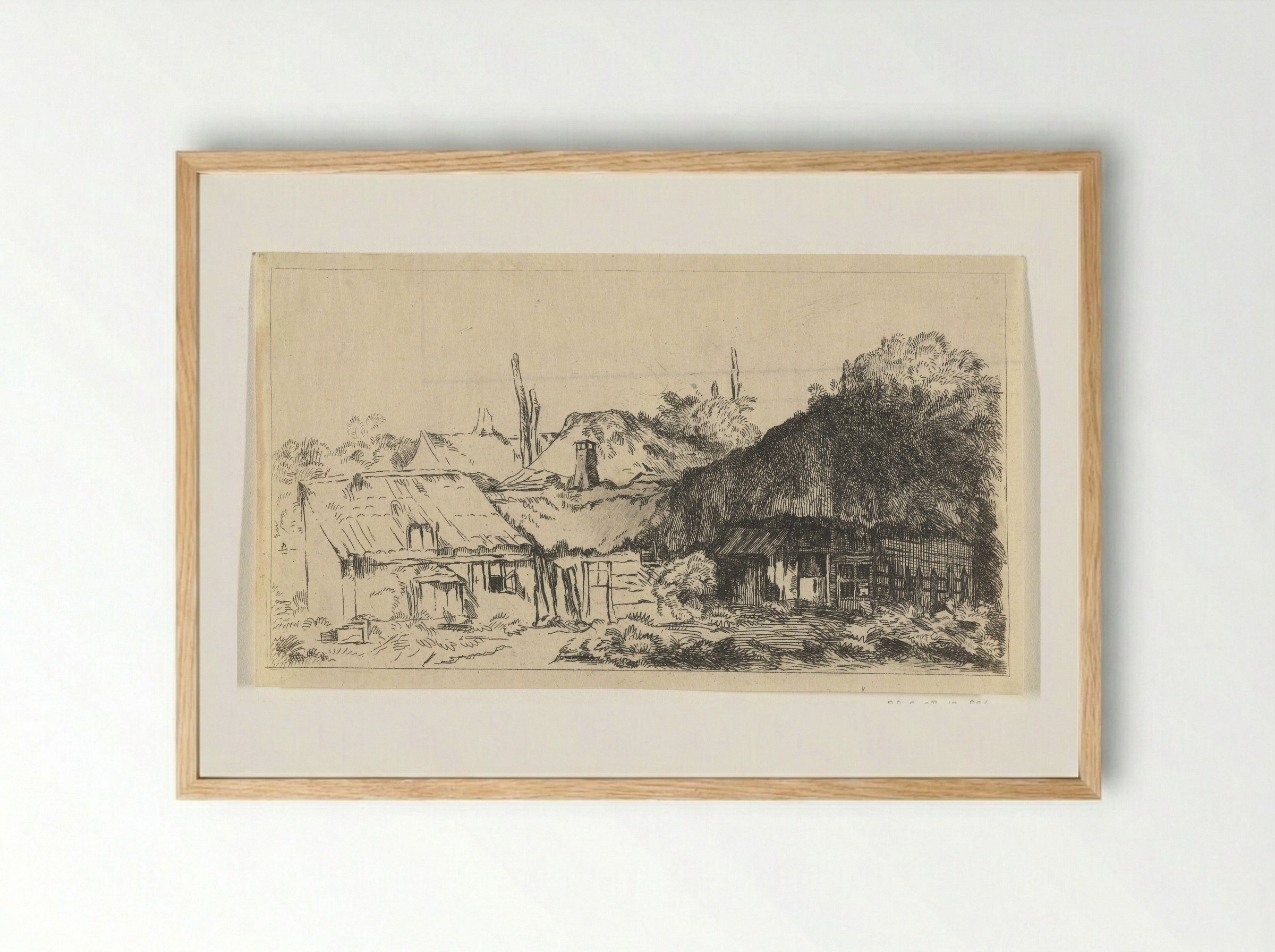 Untitled (Rural Farmstead) - Henry Louis Basan - Framed Print Wood