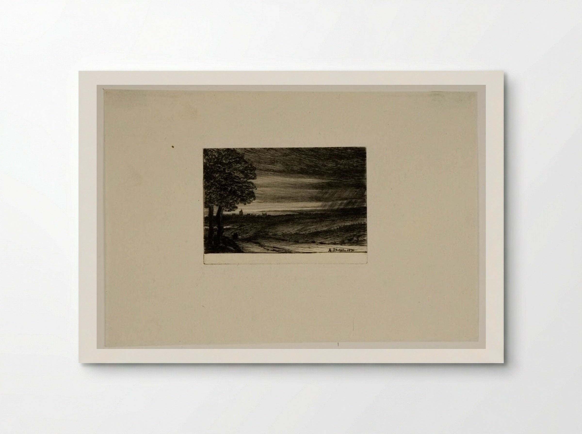 Untitled (Rural Scene, Etching) - Auguste Delâtre - Poster