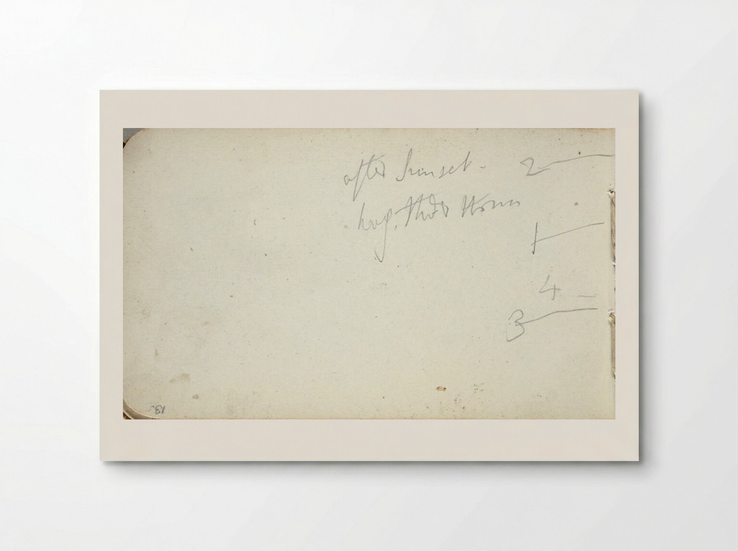 Untitled (Sketchbook Page with Notes) - Frederic Leighton - Poster