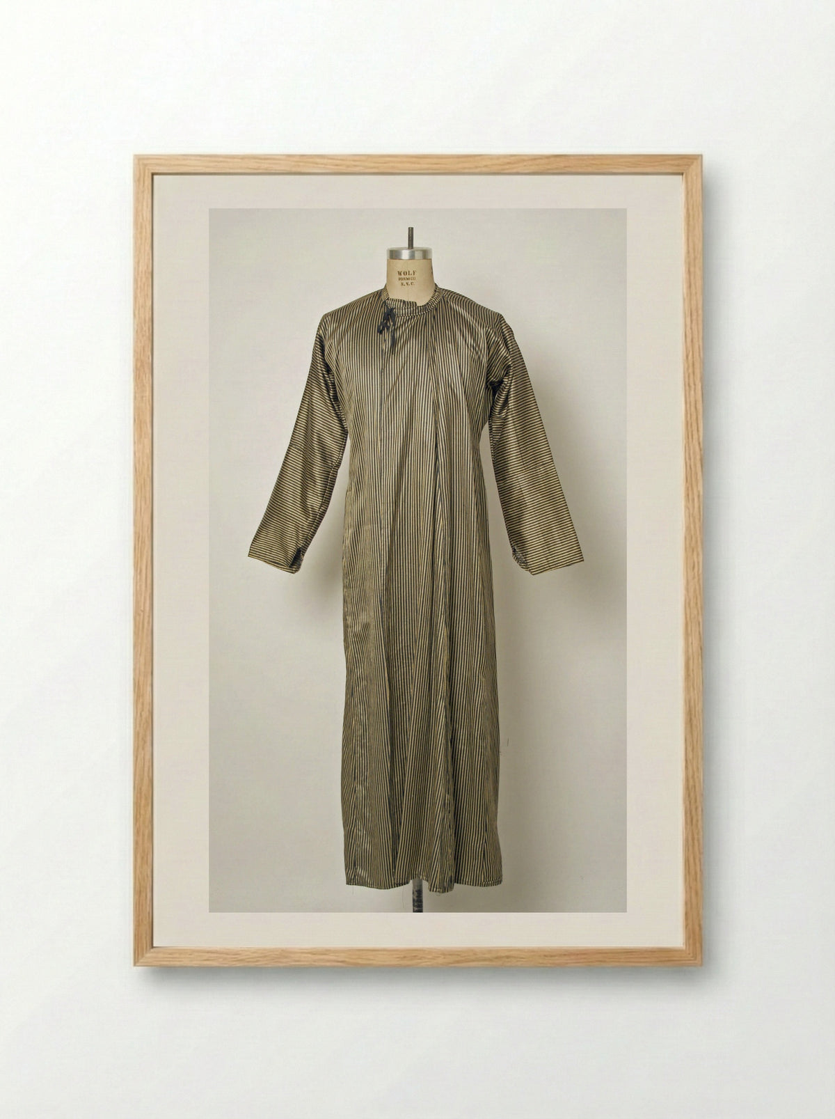 Untitled (Striped Kaftan, Textile Study) - Solis Prints - Framed Print Wood