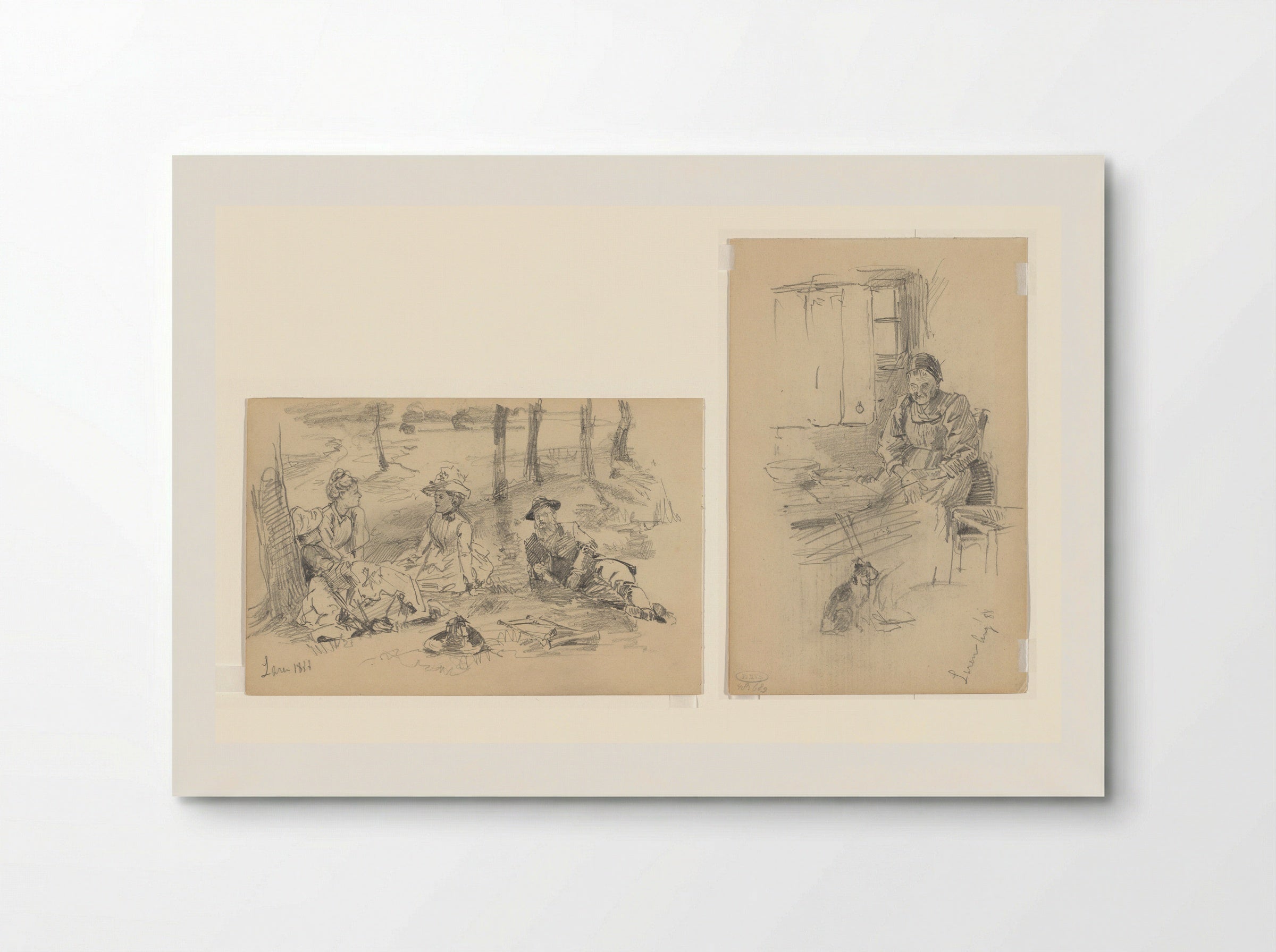 Untitled (Studies of Figures and Interior) - Jan Hoynck van Papendrecht - Poster