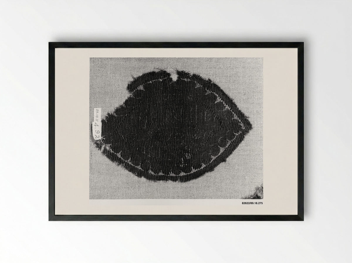 Untitled (Textile Fragment, Coptic Period) - Fine Art Print - Framed Print Black