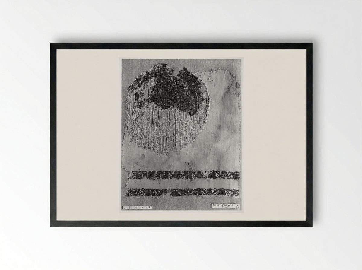 Untitled (Textile Fragment, Coptic Period) - Fine Art Print - Framed Print Black