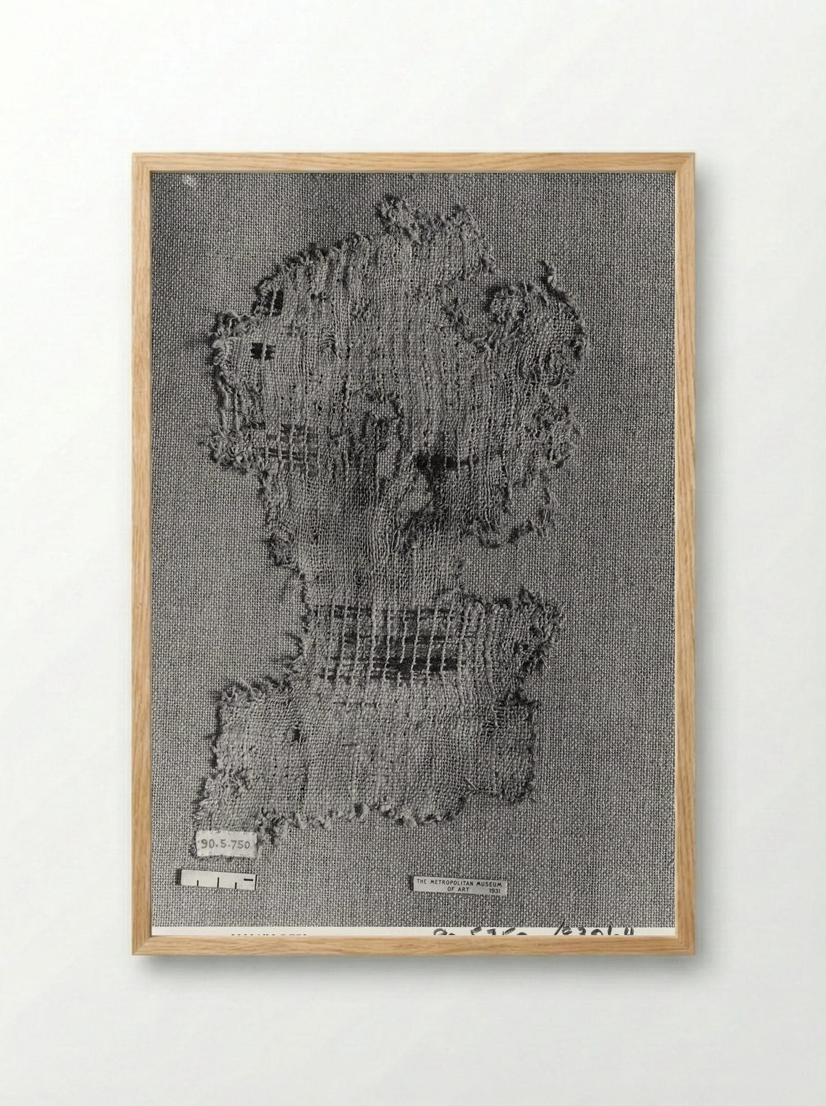 Untitled (Textile Fragment, Coptic Period) - Fine Art Print - Framed Print Wood