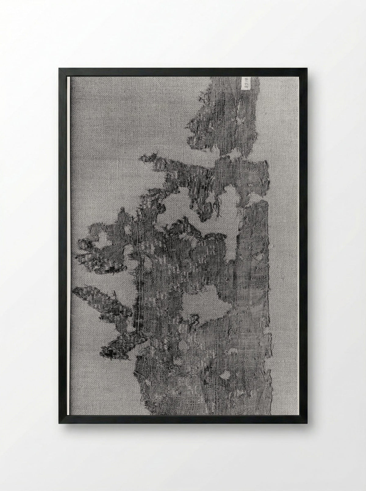 Untitled (Textile Fragment, Woven Silk) - Fine Art Print - Framed Print Black