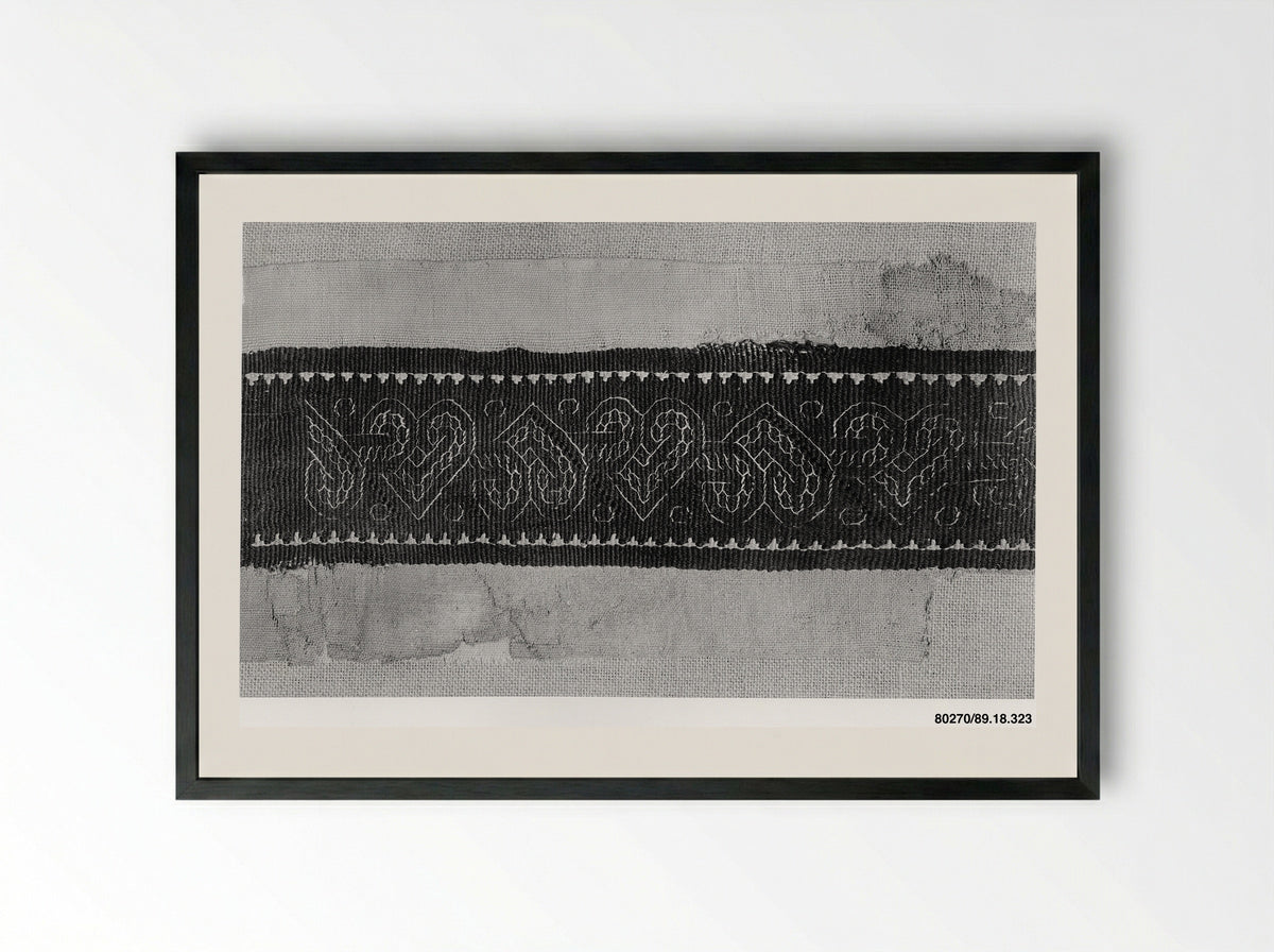 Untitled (Textile Fragment) - Fine Art Print - Framed Print Black