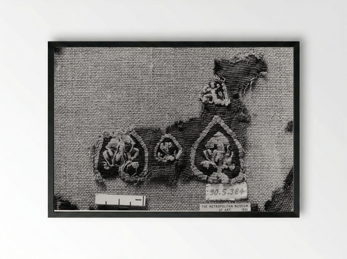 Untitled (Textile Fragment) - Fine Art Print - Framed Print Black