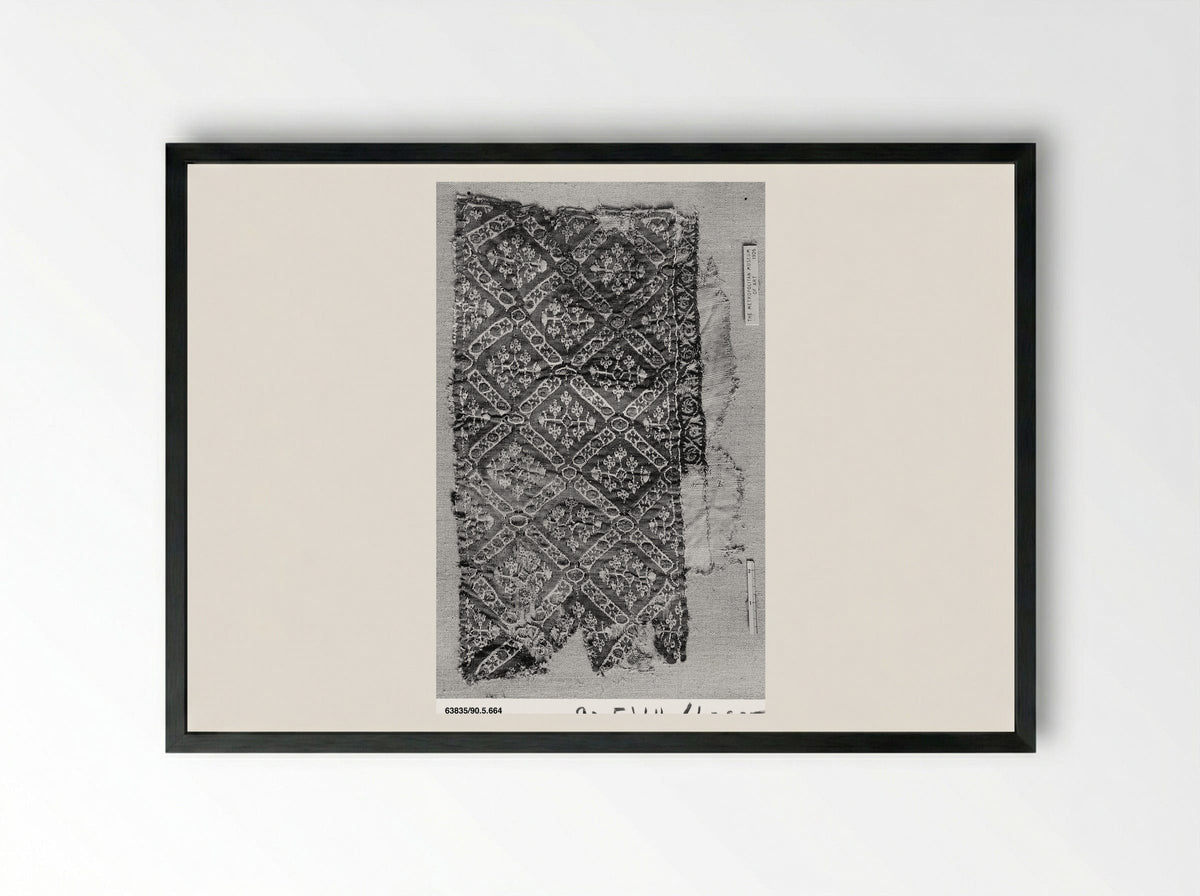 Untitled (Textile Fragment) - Fine Art Print - Framed Print Black