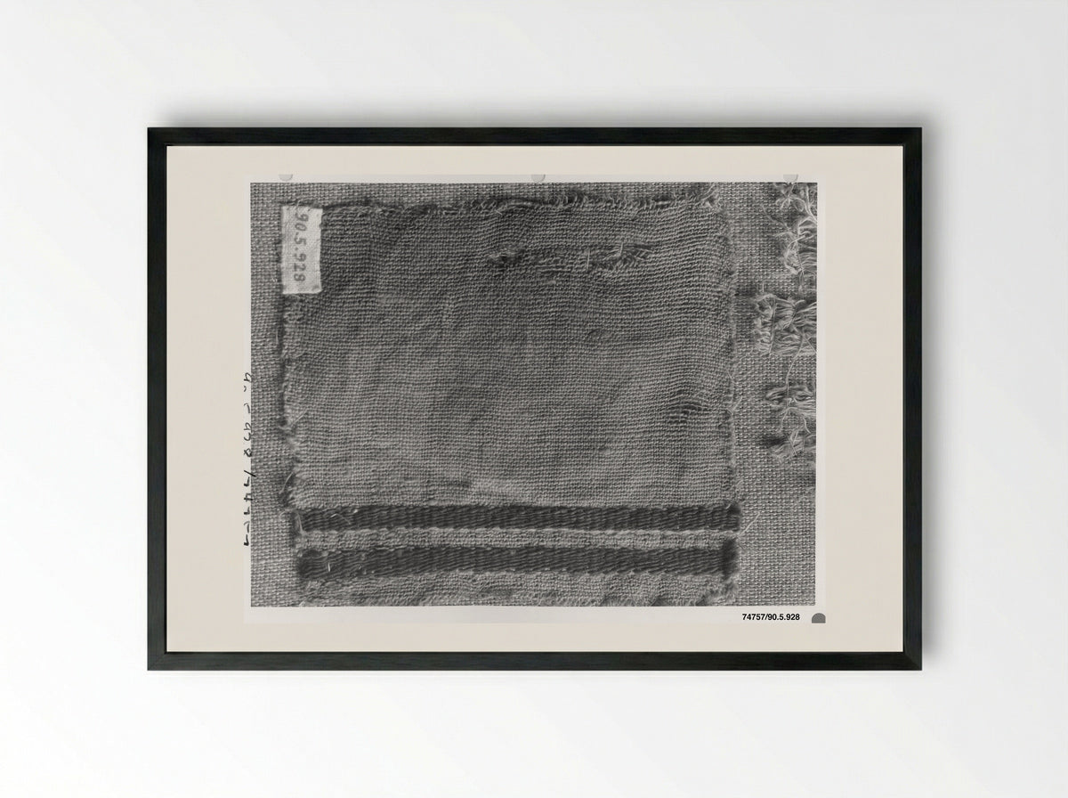 Untitled (Textile Fragment) - Unknown Artist - Framed Print Black
