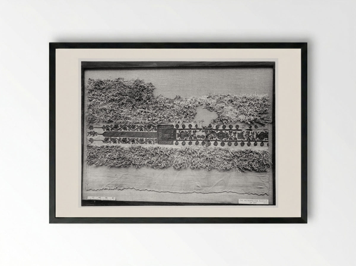 Untitled (Textile Fragment) - Fine Art Print - Framed Print Black