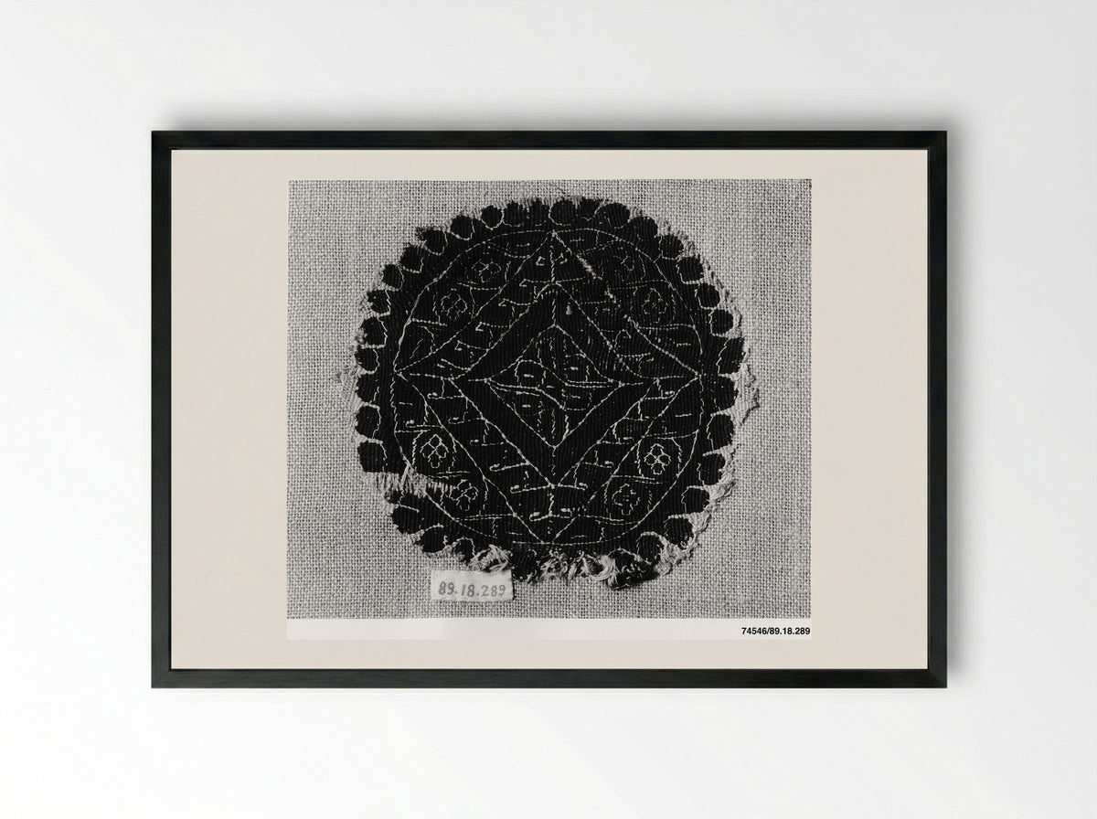 Untitled (Textile Fragment) - Unknown Artist - Framed Print Black