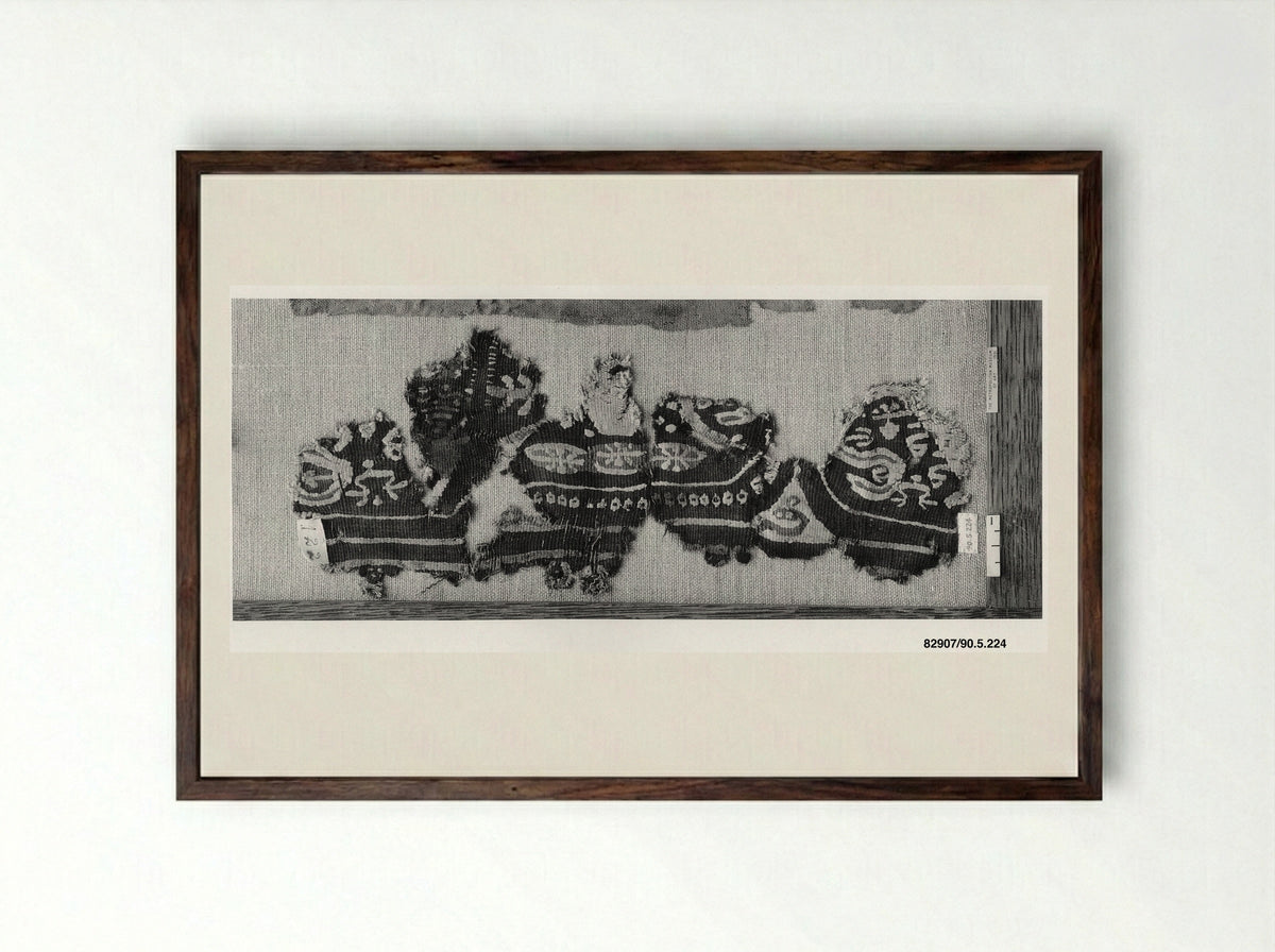Untitled (Textile Fragment) - Unknown Artist - Framed Print Dark Wood