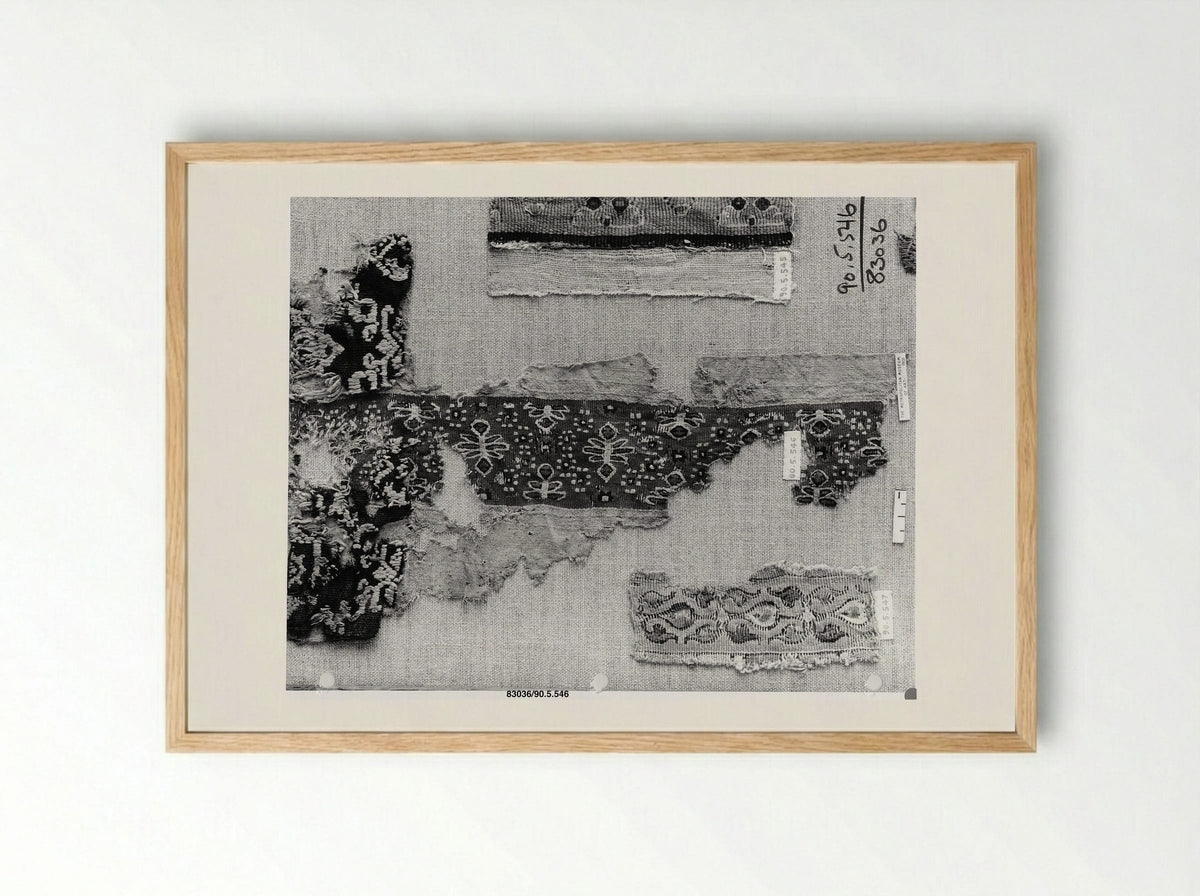 Untitled (Textile Fragment) - Fine Art Print - Framed Print Wood