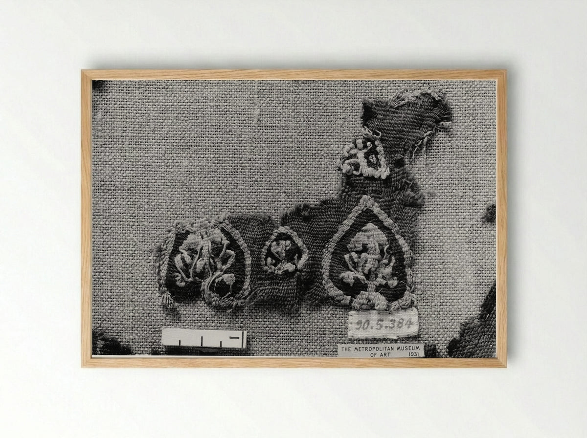 Untitled (Textile Fragment) - Fine Art Print - Framed Print Wood