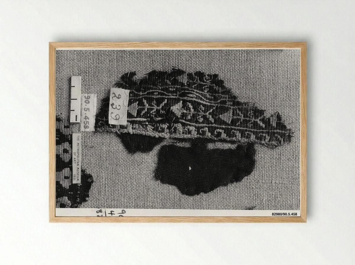 Untitled (Textile Fragment) - Fine Art Print - Framed Print Wood