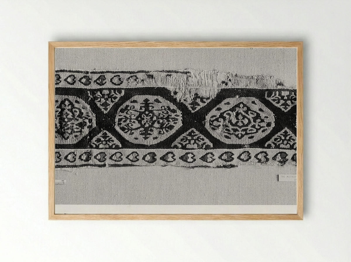 Untitled (Textile Fragment) - Fine Art Print - Framed Print Wood