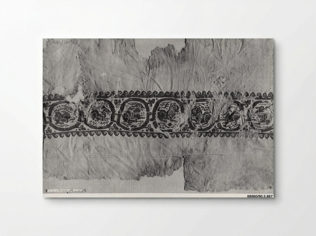 Untitled (Textile Fragment with Animal Medallions) - Fine Art Print - Poster