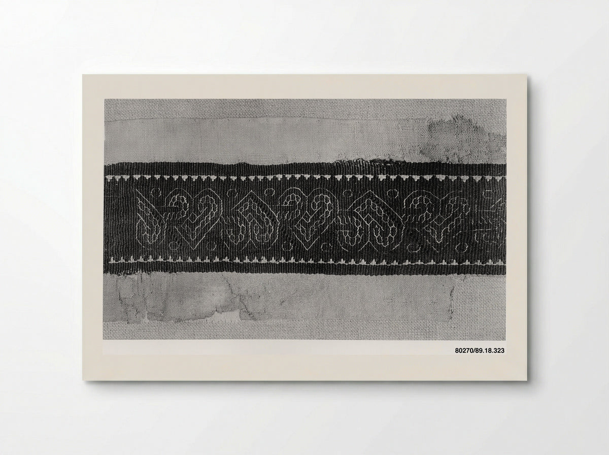 Untitled (Textile Fragment with Geometric Border) - Fine Art Print - Poster