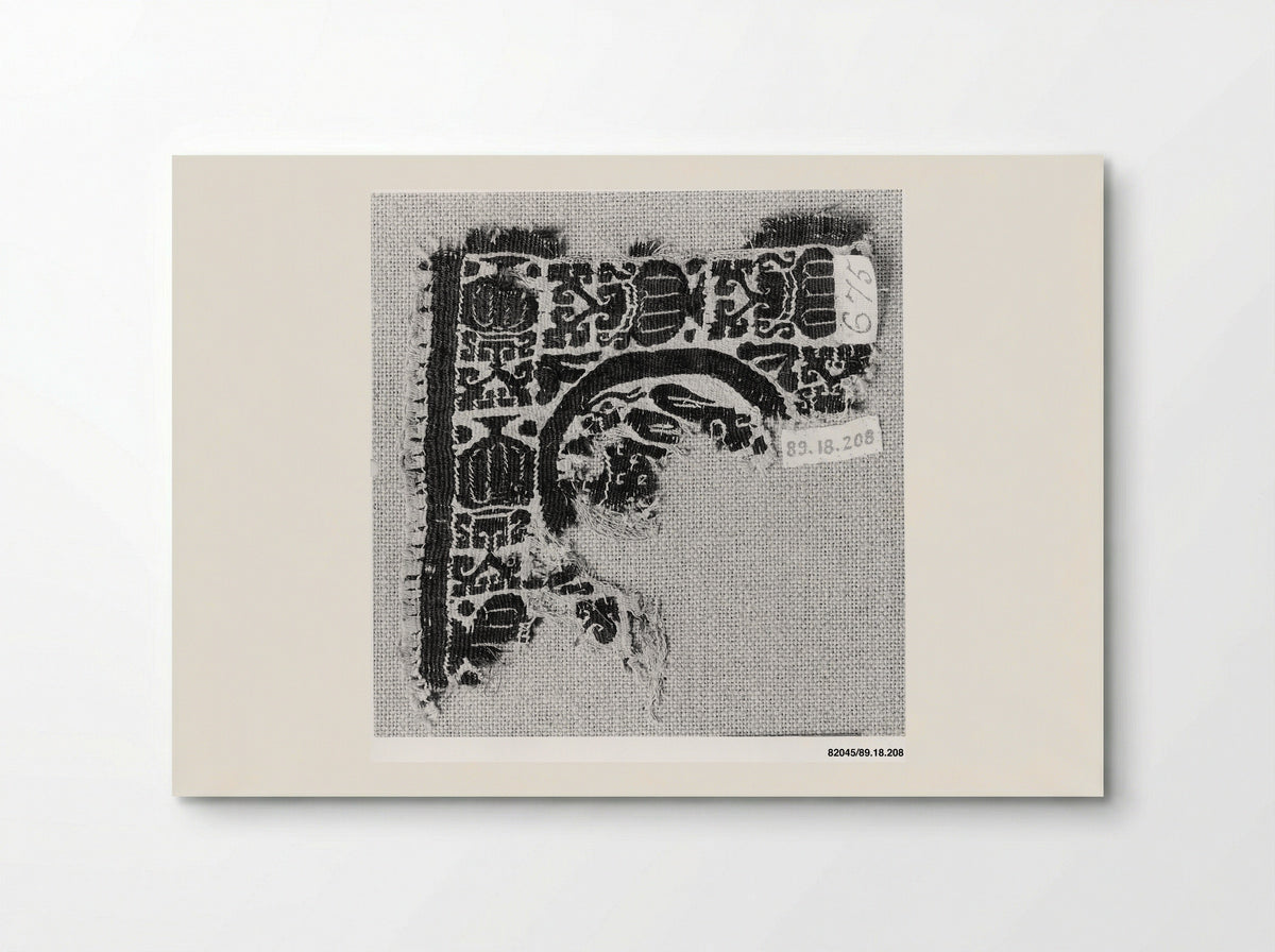 Untitled (Textile Fragment with Geometric Embroidery) - Fine Art Print - Poster