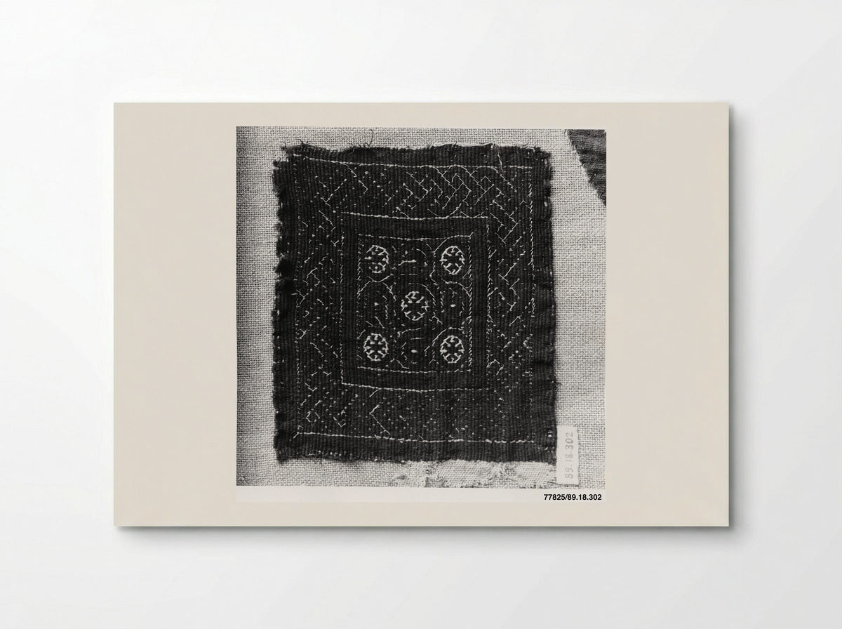 Untitled (Textile Fragment with Geometric Motifs) - Fine Art Print - Poster
