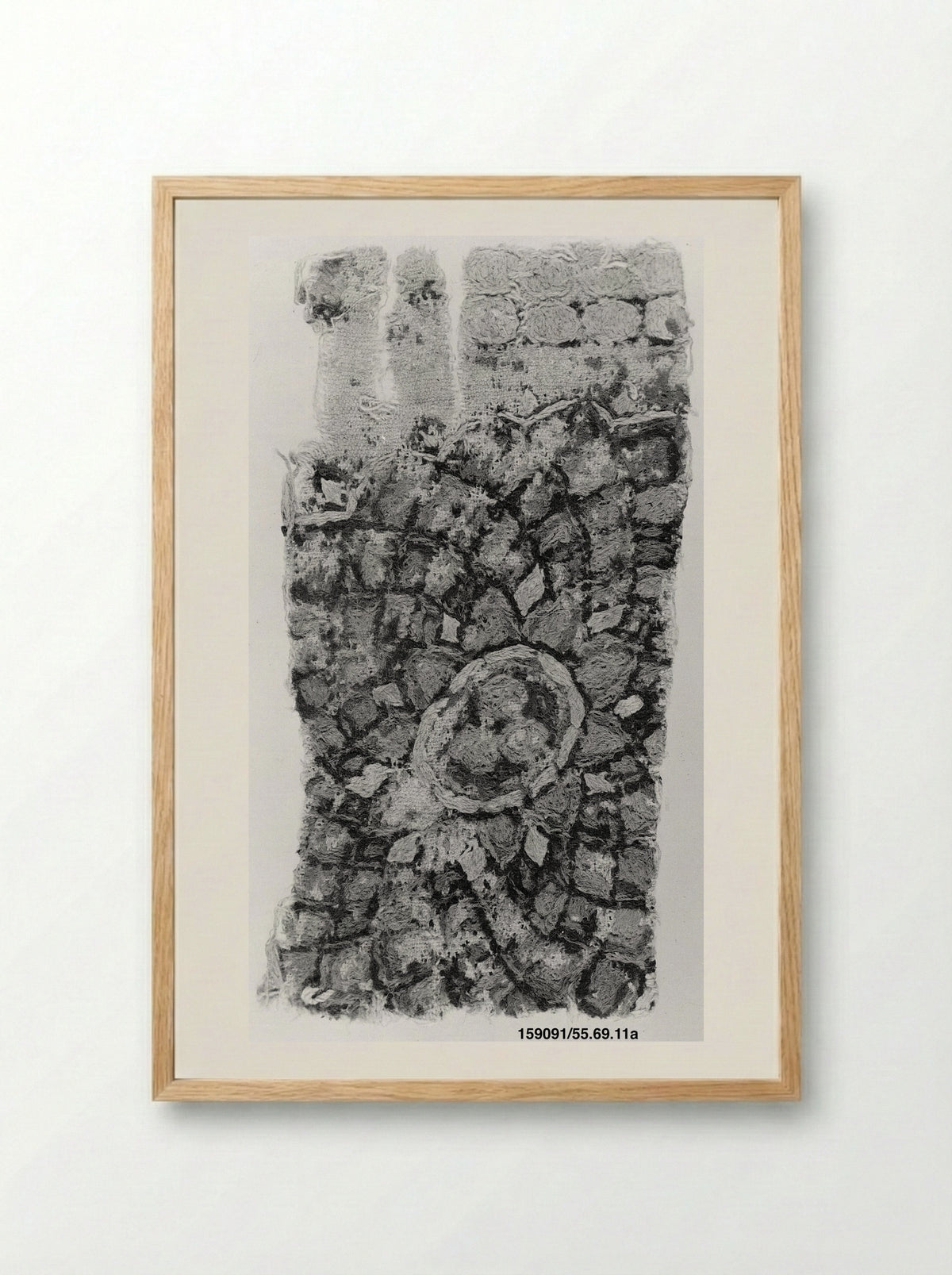 Untitled (Textile Fragments, Woven Silk) - Fine Art Print - Framed Print Wood