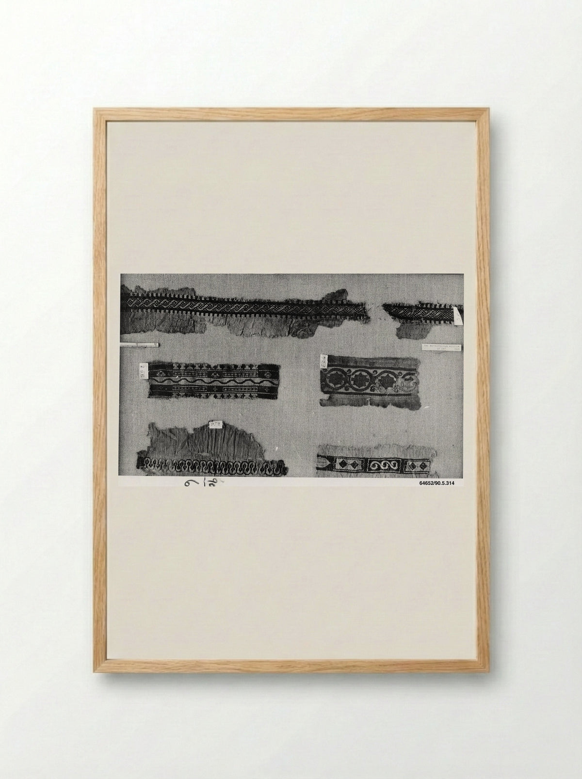 Untitled (Textile Fragments, Woven Silk) - Fine Art Print - Framed Print Wood