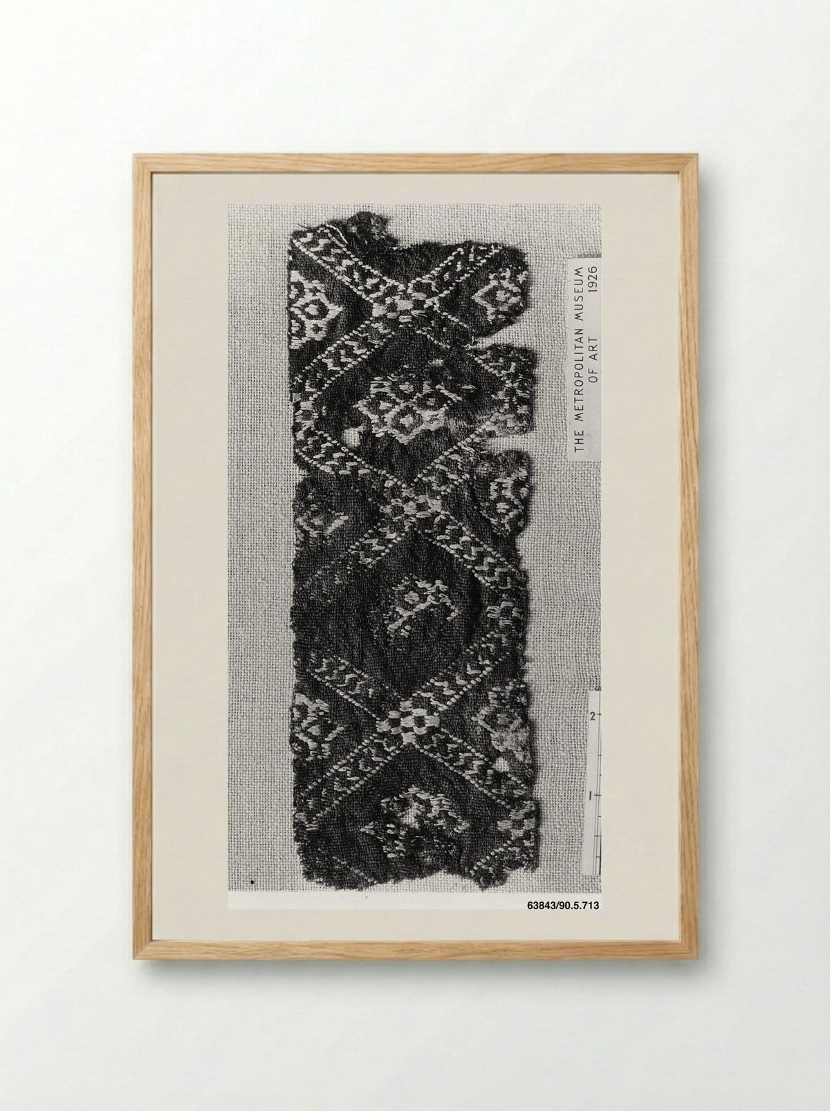 Untitled (Textile Fragments, Woven Silk) - Fine Art Print - Framed Print Wood