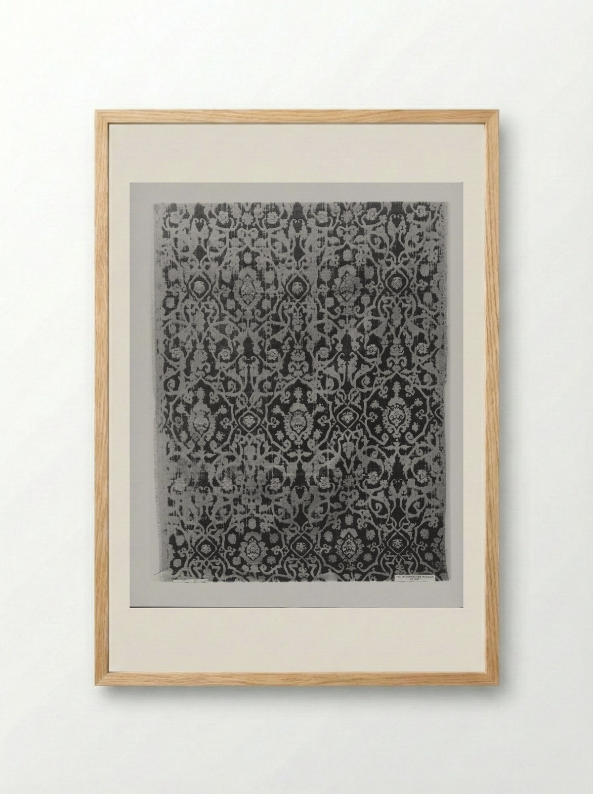 Untitled (Textile Panel with Ogee Pattern) - Fine Art Print - Framed Print Wood
