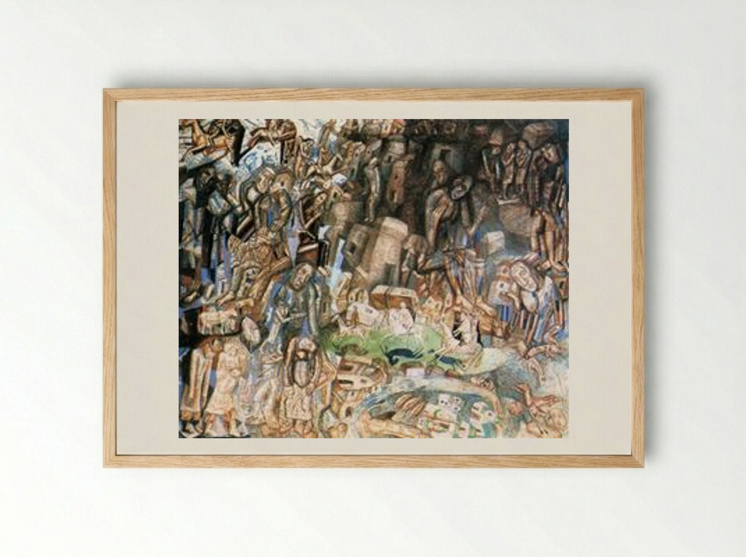 Untitled (The Riders) - Pavel Filonov - Framed Print Wood