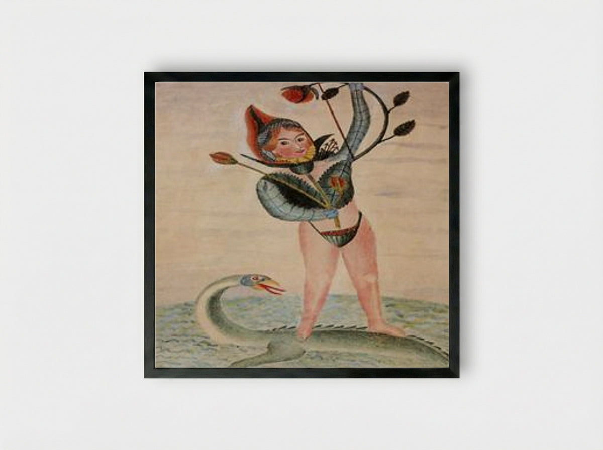 Untitled (The Witch with the Dragon) - August Natterer - Framed Print Black