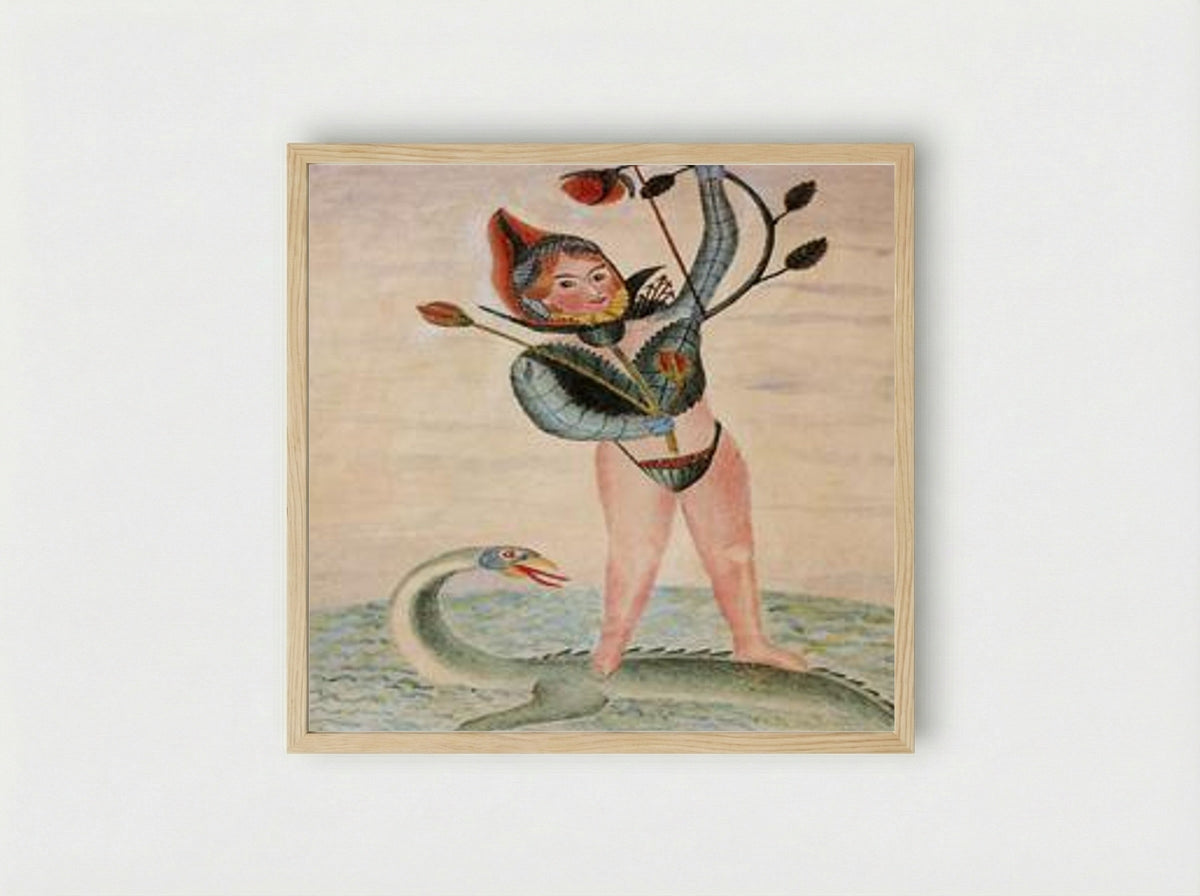 Untitled (The Witch with the Dragon) - August Natterer - Framed Print Wood