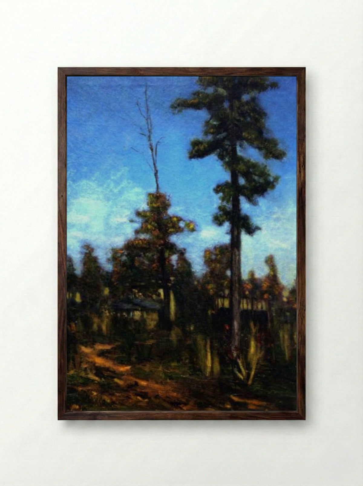 Untitled (Trees and Path) - Henry Ossawa Tanner - Framed Print Dark Wood