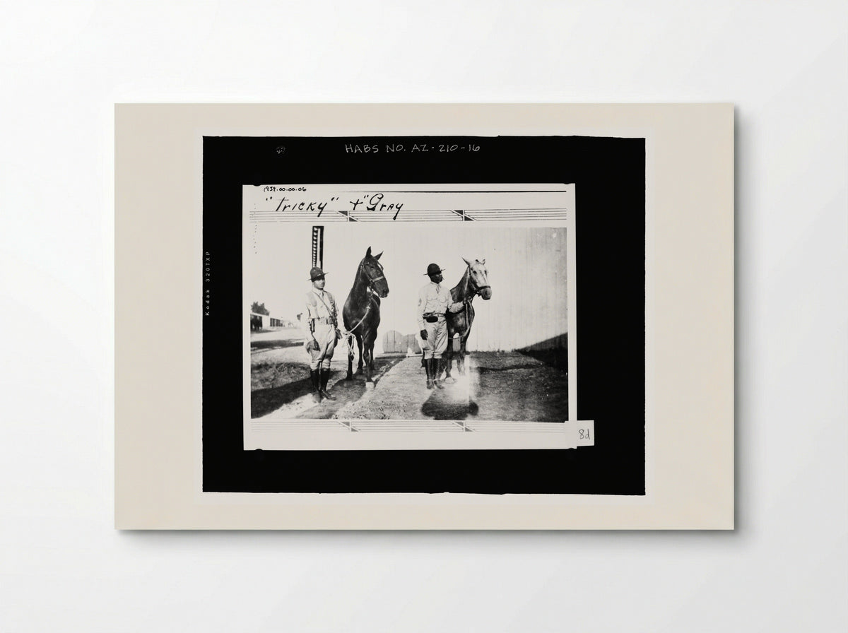 Untitled (Two Soldiers with Horses, Photographic Archive) - Fine Art Print - Poster