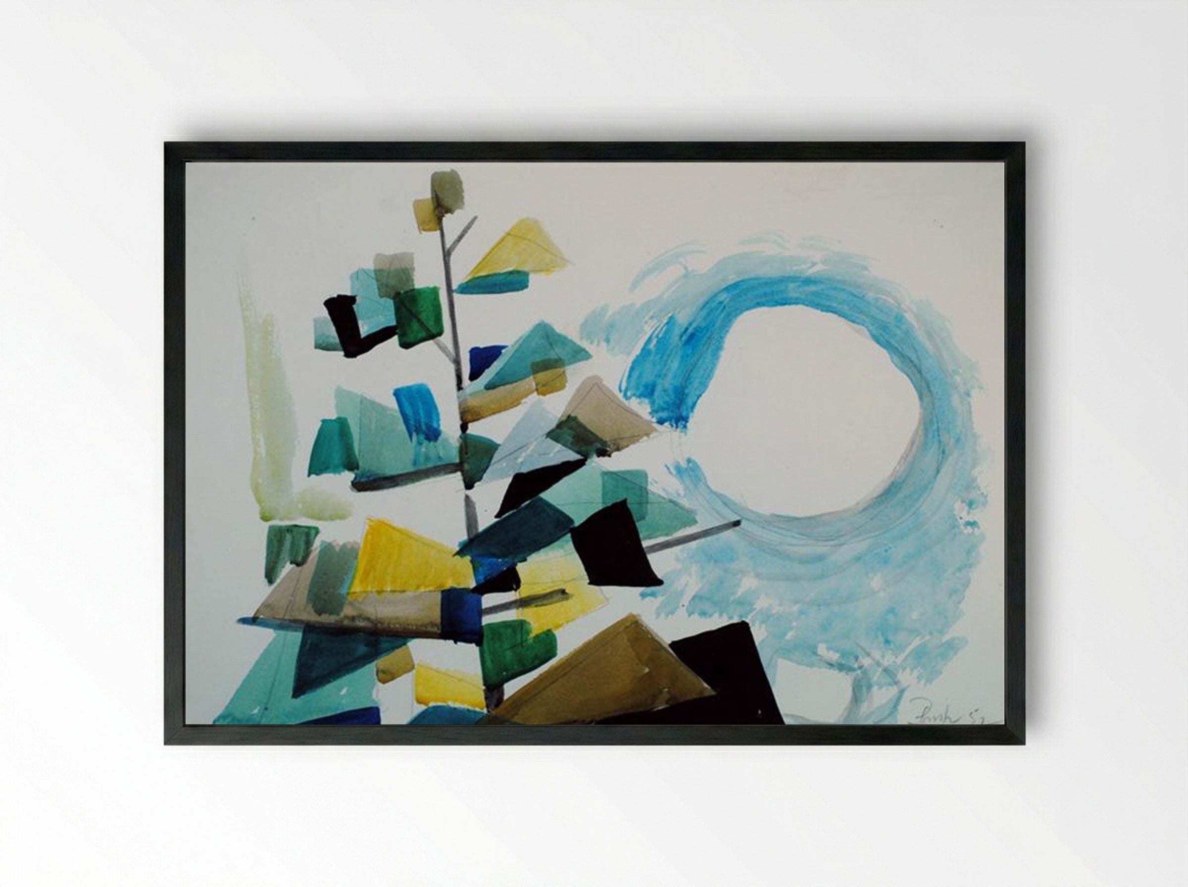 Untitled (WC127) - Jack Bush - Framed Print Black