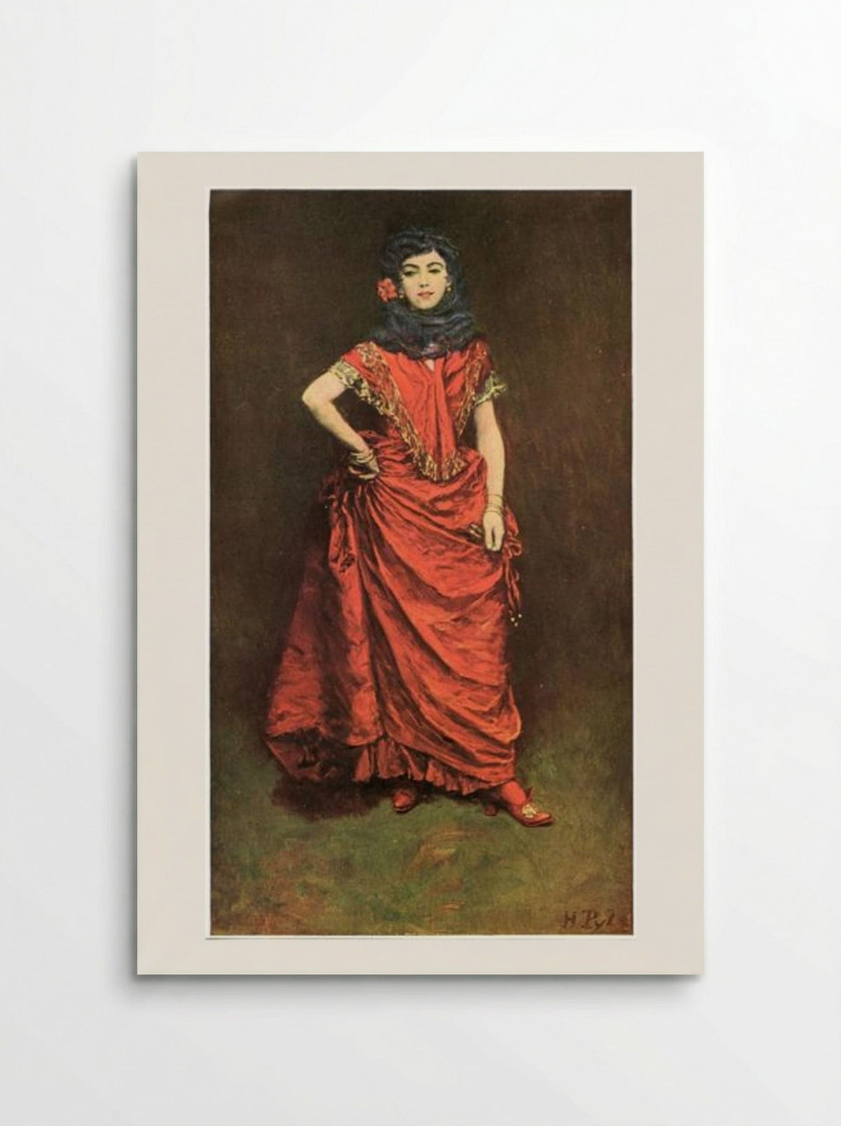 Untitled (Woman in Red Dress) - Howard Pyle - Poster