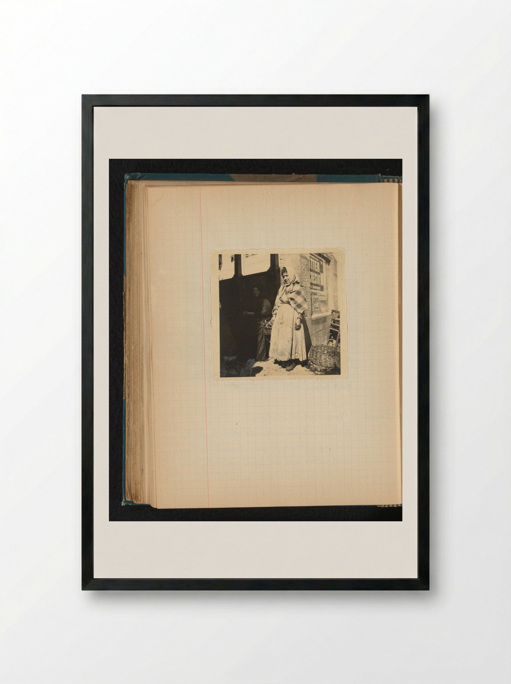 Untitled (Woman with Merchandise in Ajaccio, Corsica) - Théodore van Lelyveld - Framed Print Black