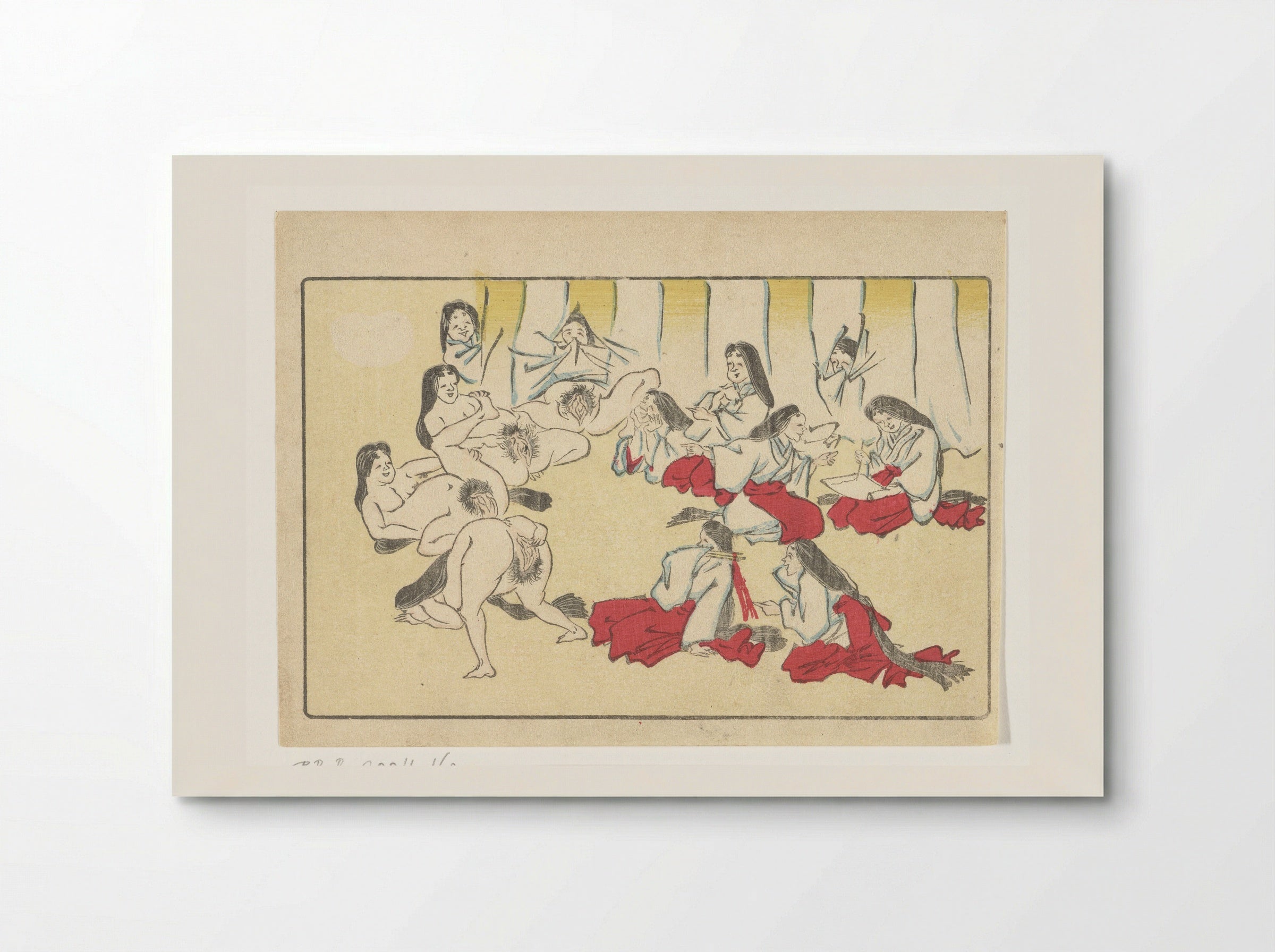 Untitled (Women Examining Anatomy) - Kawanabe Kyôsai - Poster