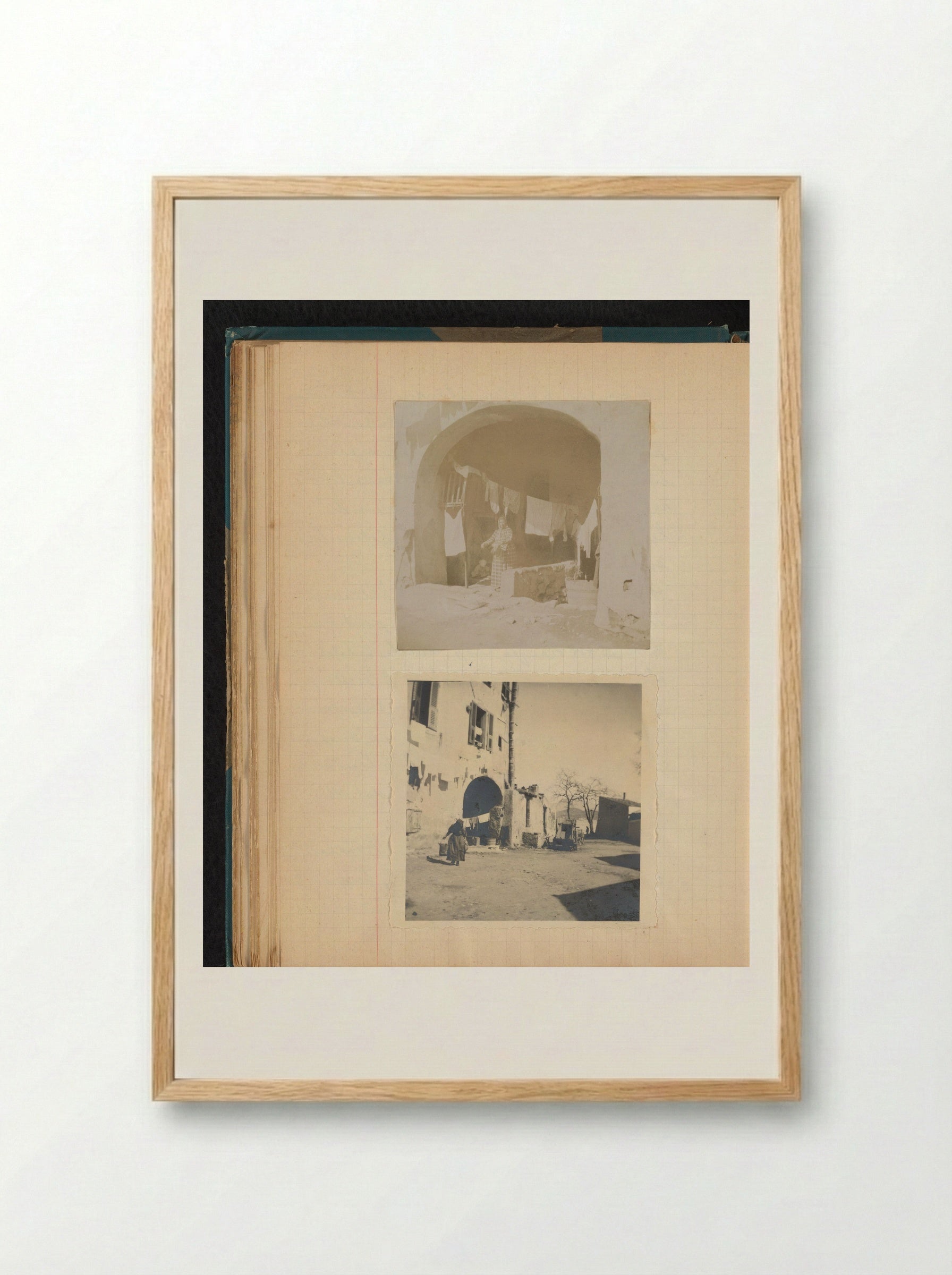 Untitled (Women with Washing Lines on Corsica) - Théodore van Lelyveld - Framed Print Wood