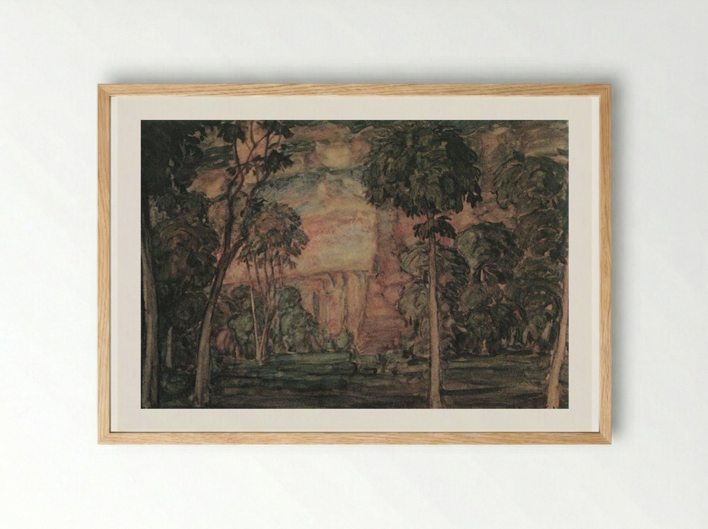 Untitled (Wooded Landscape) - Konstantin Bogaevsky - Framed Print Wood