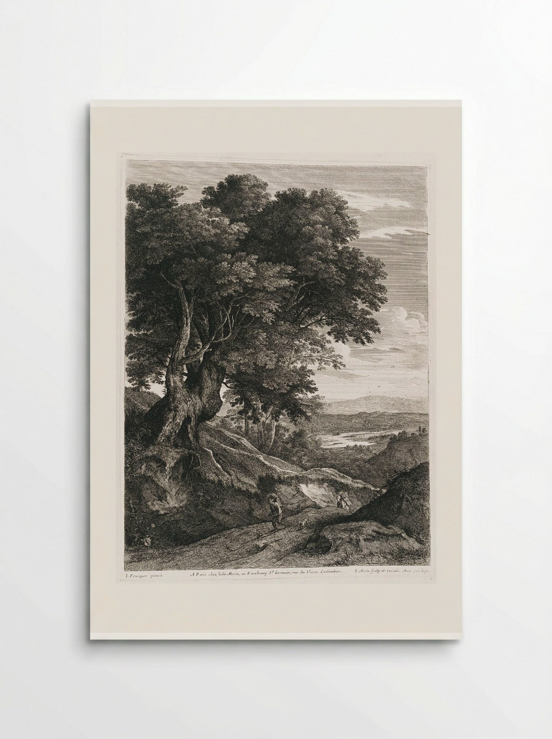 Untitled (Wooded Path with Figures) - Jean Morin - Poster